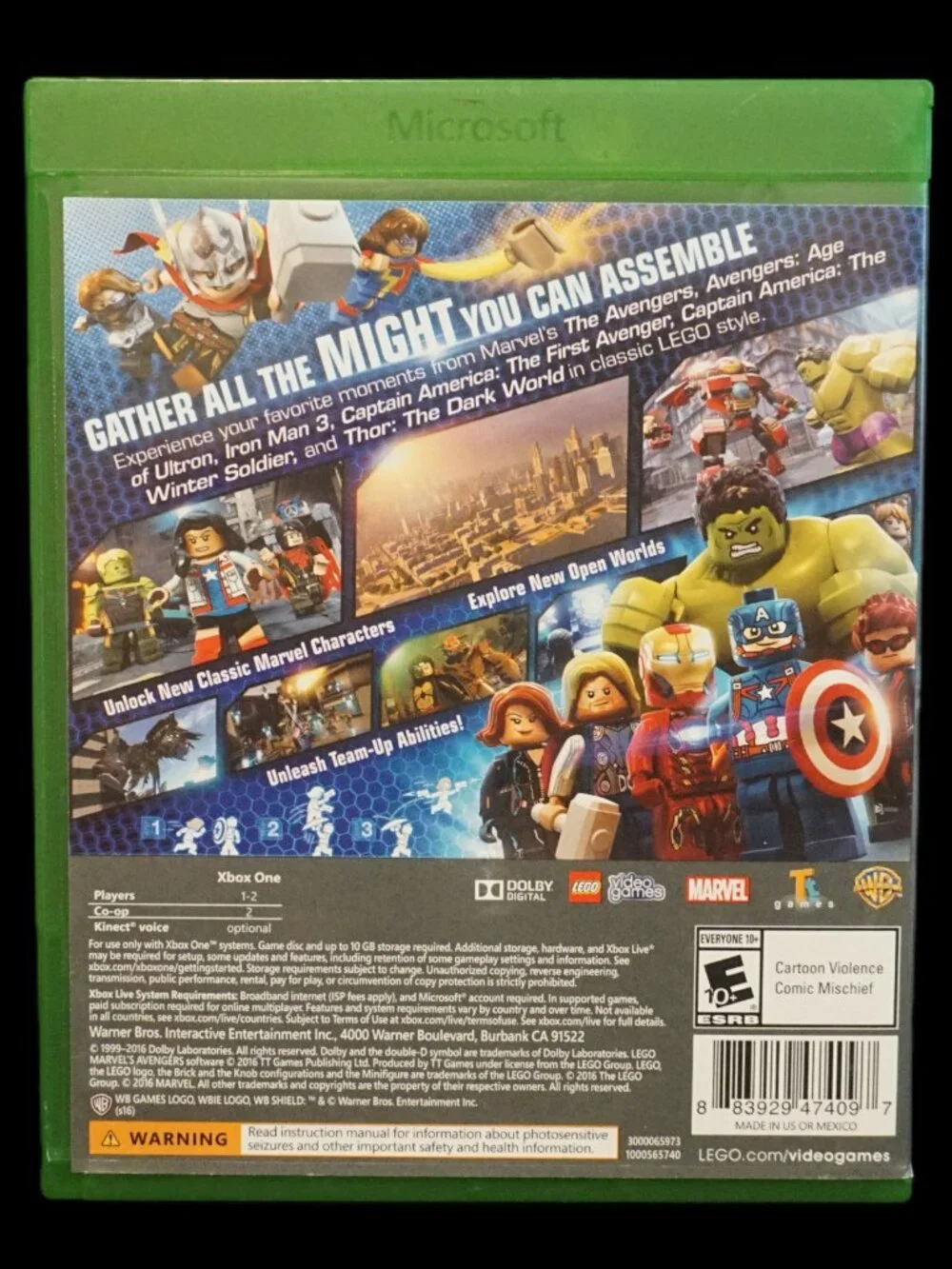 Xbox One Lego Marvel Avengers Video Game